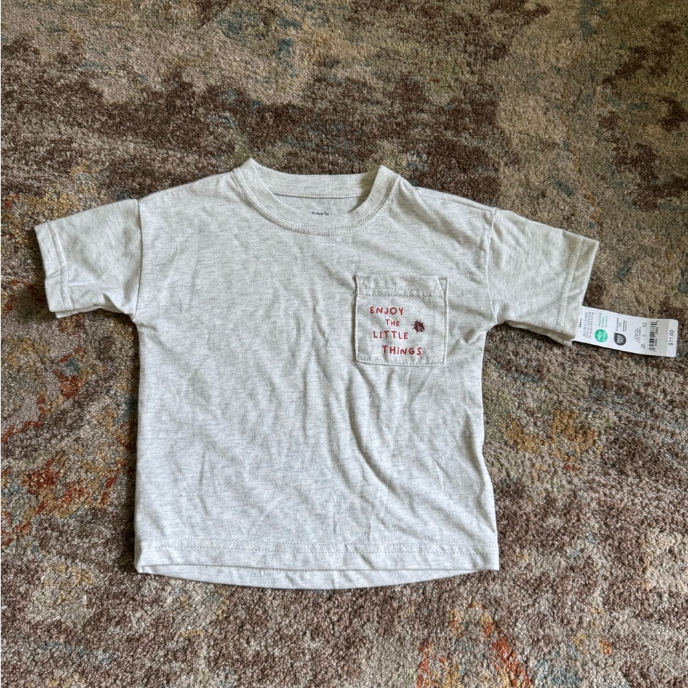 Carter’s Kids Gray T-Shirt with Pocket Detail